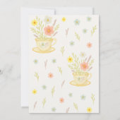Floral Tea Party Bridal Shower Kaart (Achterkant)