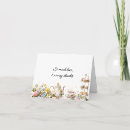 Floral Tea Party Bridal Shower Thank You Card  Bedankkaart