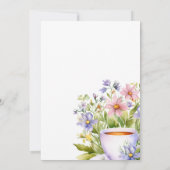 Floral Tea Party bruids douche uitnodiging (Achterkant)