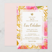 Floral Tea Party bruids douche uitnodiging (Voorkant / Achterkant)
