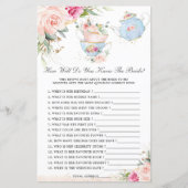 Floral Tea Party Hoe goed ken je het Bride Game? (Voorkant)
