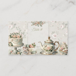 Floral Tea Party Table Numbers & Place Cards Plaatskaartje