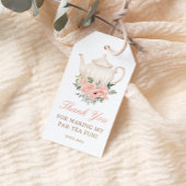 Floral Tea Party Verjaardag Dank u Cadeaulabel