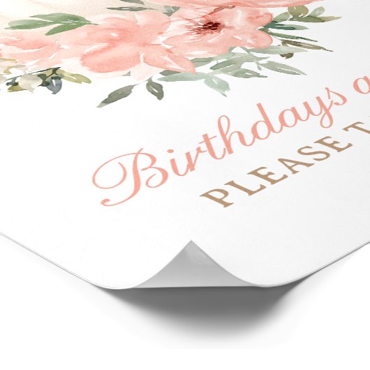 Floral Tea Party verjaardagen zijn zoete lekkernij Poster (Hoek)