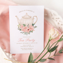 Floral Tea Party Verjaardagsfeest