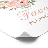 Floral Tea Party Verjaardagsgunsten teken Poster (Hoek)
