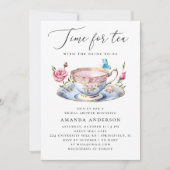 Floral Tea Party Vrijgezellenfeest met vlinder Kaart (Voorkant)