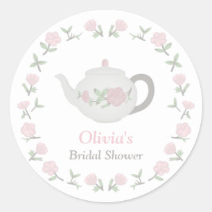 Floral Tea Party Vrijgezellenfeest Party Decor Ronde Sticker