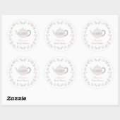 Floral Tea Party Vrijgezellenfeest Party Decor Ronde Sticker (Vel)
