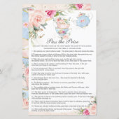 Floral Tea Party Vrijgezellenfeest Pass het prijss (Voorkant / Achterkant)