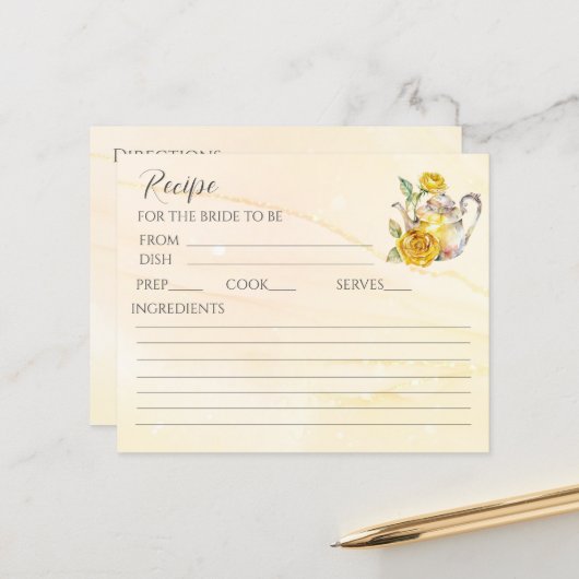 Floral tea party vrijgezellenfeest receptkaart (Voorkant / Achterkant in situ)