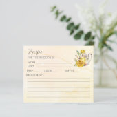 Floral tea party vrijgezellenfeest receptkaart (Staand voorkant)