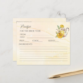 Floral tea party vrijgezellenfeest receptkaart