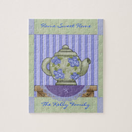 Floral Tea Pot Quilt Block Boxed Puzzle Legpuzzel
