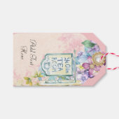Floral Tea Room Cadeau Gift Labels Cadeaulabel (Voorkant (Horizontaal))