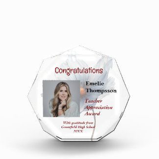 Floral Teacher Appreciation Award Keepsake Foto