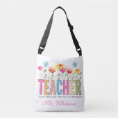 Floral Teacher Grow With Love Crossbody Tas (Voorkant)