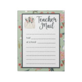 Floral Teacher Mail Notitieblok (Linkerzijde)