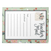 Floral Teacher Mail Notitieblok (Voorkant)