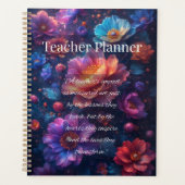 Floral Teacher Planner met Inspirerend Quote (Voorkant)