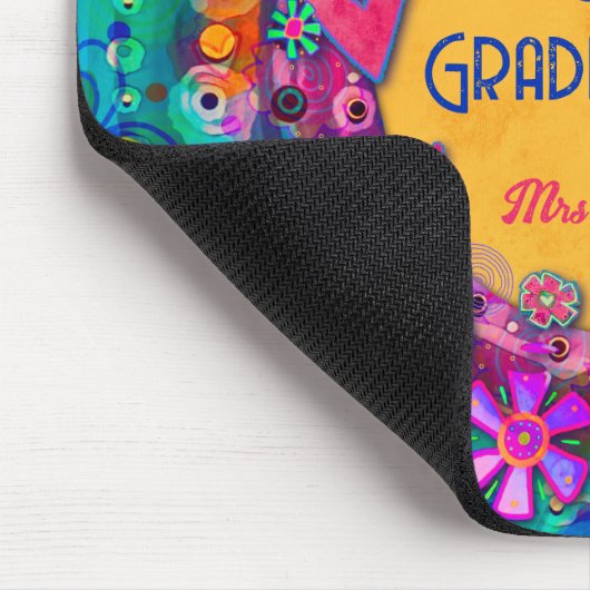  Floral Teacher Squad gepersonaliseerd Muismat (Hoek)