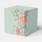 Floral Teacup Elegant Custom Bedankt Bericht Bedankdoosjes (Achterkant)