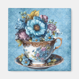 Floral Teacup Koelkast Magneet