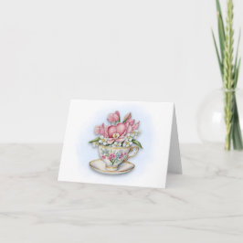 Floral Teacup Note Kaart