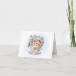 Floral Teacup Note Kaart