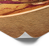 Floral Teacup on Aged Paper Art Poster (Hoek)