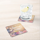 Floral Teacup & Teapot - Pastel Elegant Tea Party Kartonnen Onderzetters (Insitu)