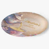 Floral Teacup & Teapot - Pastel Elegant Tea Party Papieren Bordje (Gekanteld)