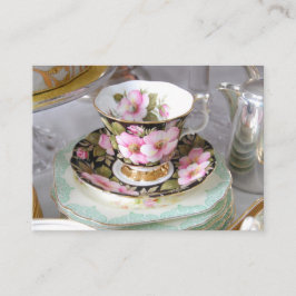  Floral Teacup Visitekaartje
