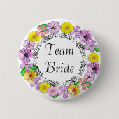  Floral Team Bride Button (Voorkant)