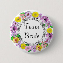  Floral Team Bride Button