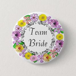  Floral Team Bride Button
