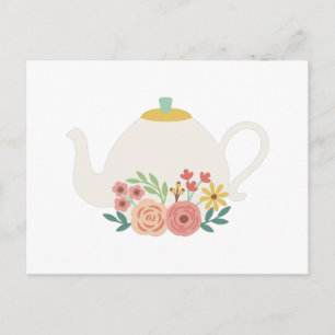 Floral Teapot Briefkaart