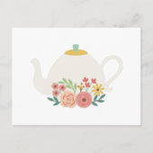 Floral Teapot Briefkaart (Voorkant)