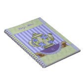 Floral Teapot Quilt Block Notebook Notitieboek (Rechterzijde)