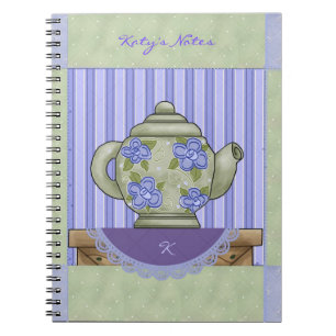 Floral Teapot Quilt Block Notebook Notitieboek