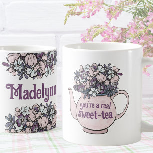 Floral Teapot Sweet Tea Personalized Party Favor Koffiemok