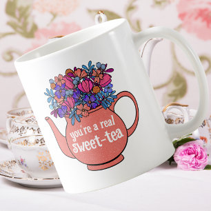 Floral Teapot Sweet Tea Personalized Party Favor Koffiemok