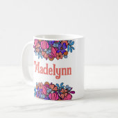 Floral Teapot Sweet Tea Personalized Party Favor Koffiemok (Voorkant links)