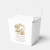 Floral Teapot Time for Tea Baby Shower  Bedankdoosjes (Voorkant Zijde)