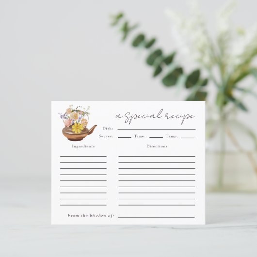 Floral Teapot Vrijgezellenfeest Tea Party Recipe K (Staand voorkant)