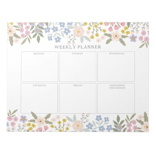 Floral Tearaway Paper Pad Notitieblok (Voorkant)