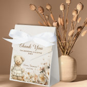 Floral Teddy Bear Baby shower gunstbox Bedankdoosjes