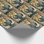 FLoral Teddy Bear letter C Cadeaupapier (Hoek)