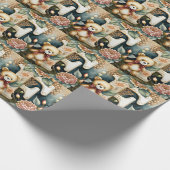 FLoral Teddy Bear letter F Cadeaupapier (Hoek)