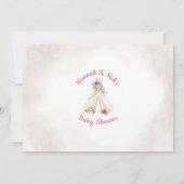 Floral Teepee Boho Adventure wacht op Baby shower  Kaart (Achterkant)
